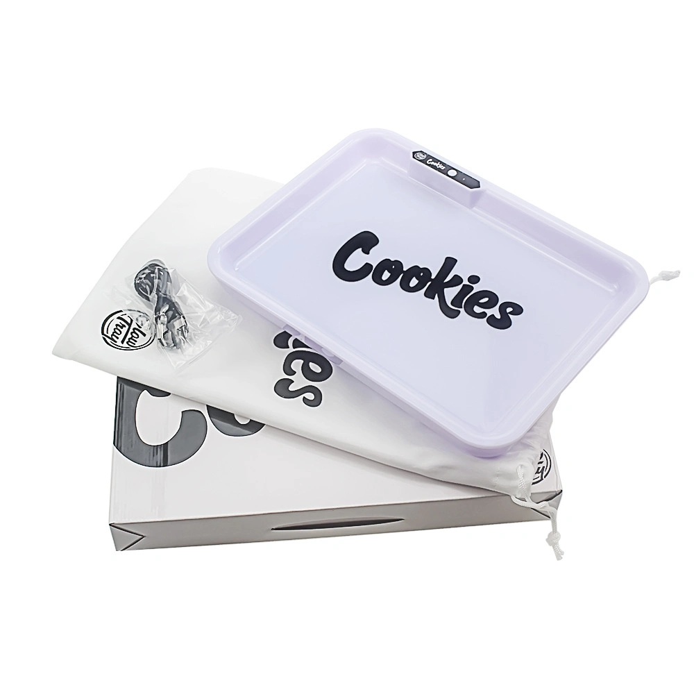 Blank Bluetooth Joint Rolling Sublimation Cookie Weed Set LED Glow Trays Custom Rolling Tobacco Trays