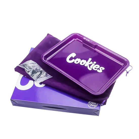 Blank Bluetooth Joint Rolling Sublimation Cookie Weed Set LED Glow Trays Custom Rolling Tobacco Trays