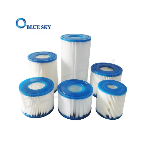 Blue Pleated Water Filter Cartridge Swimming Pool Filter Replacement for Intex Purespa Hot Tub Models 29001e