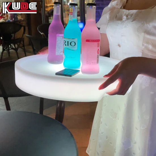 LED Wireless Light up Plastic Wine Fruit Tray