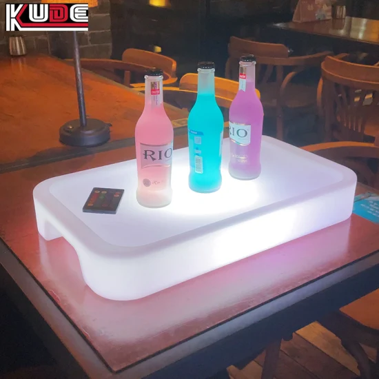 LED Glowing Rectangular Tray LED Tray for Bar